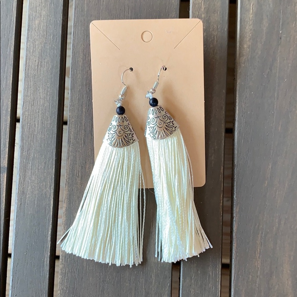 White earrings